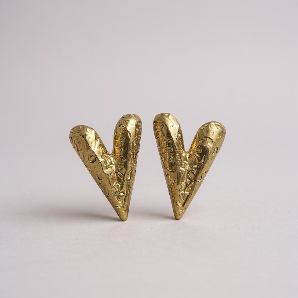 Pendientes Corazón Martillado