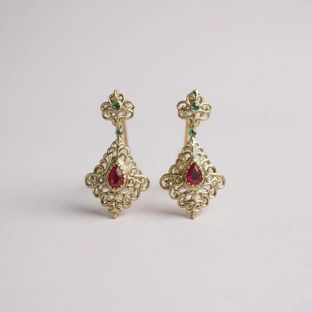 Pendientes Sultana Rubí