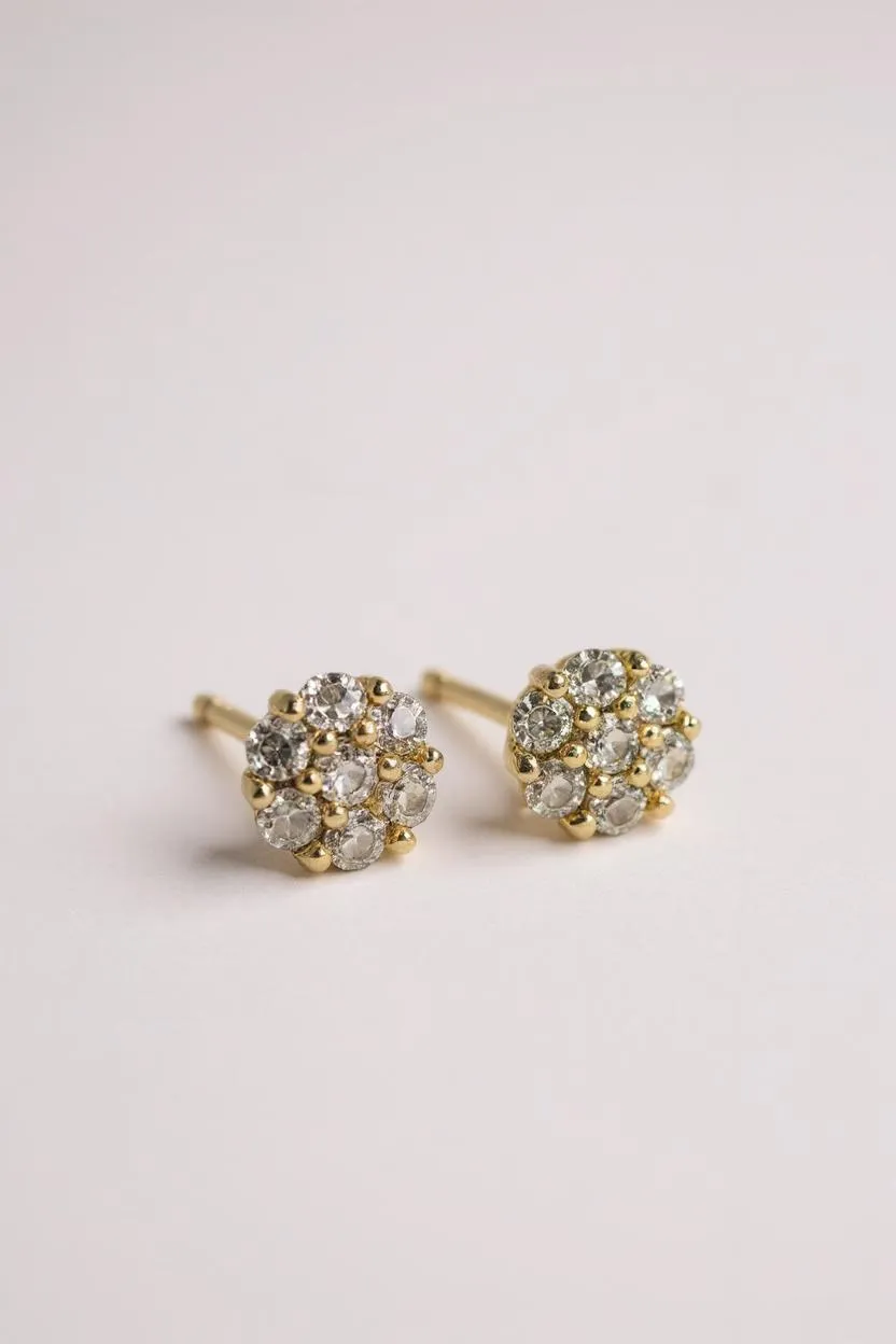 Pendientes Flor Brillante