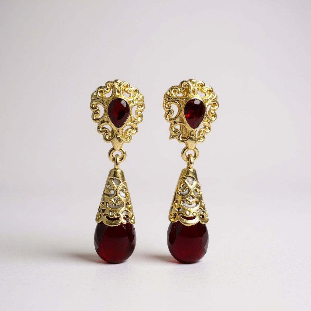 Pendientes Marrakech rojo