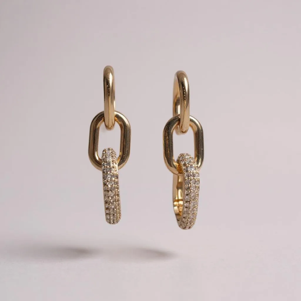 Pendientes Eslabón Rose Gold