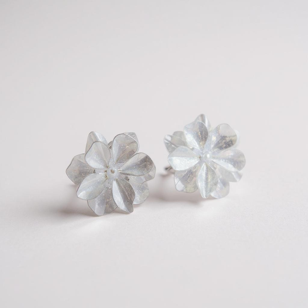 Pendientes Flor Satinada