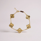 Pulsera trébol dorada