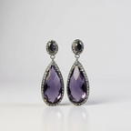 Pendientes gota morada