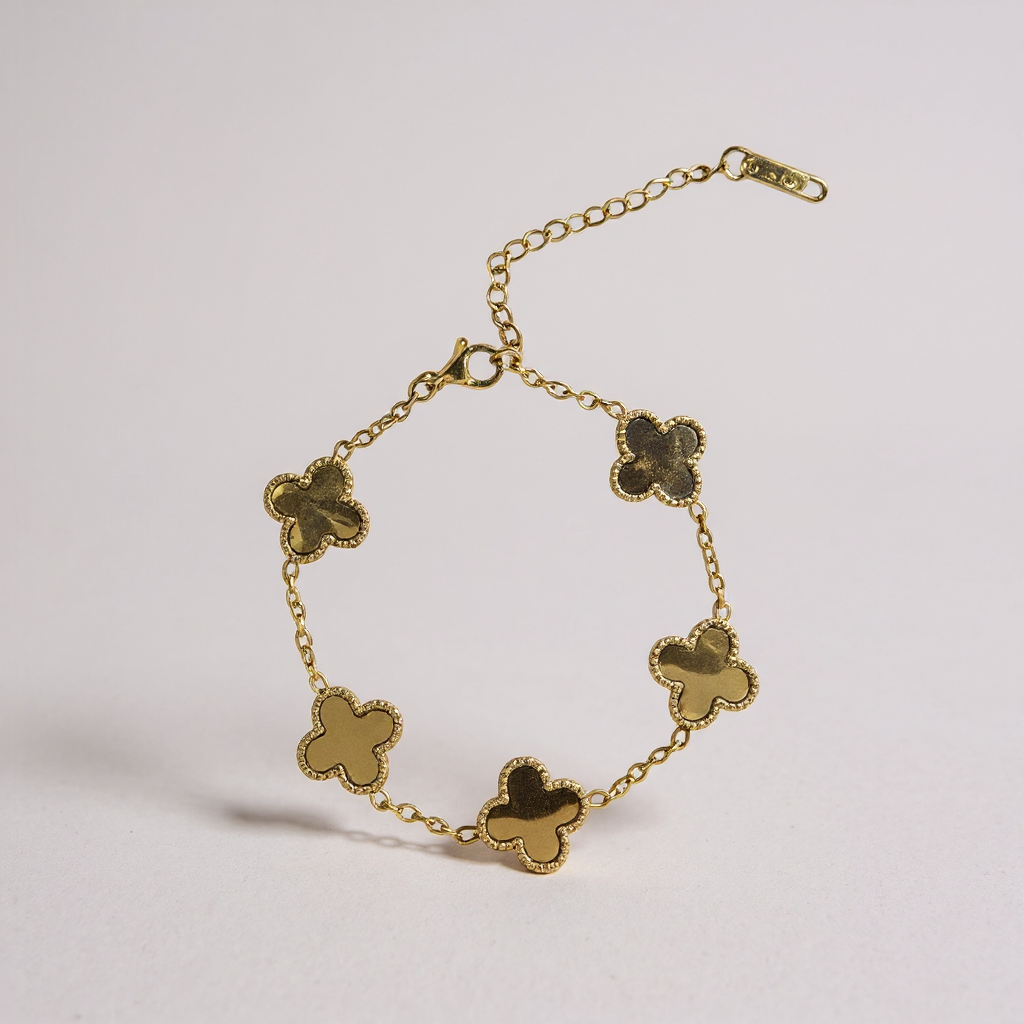 Pulsera Trébol Marrón