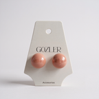 Pendientes esfera rosa pastel