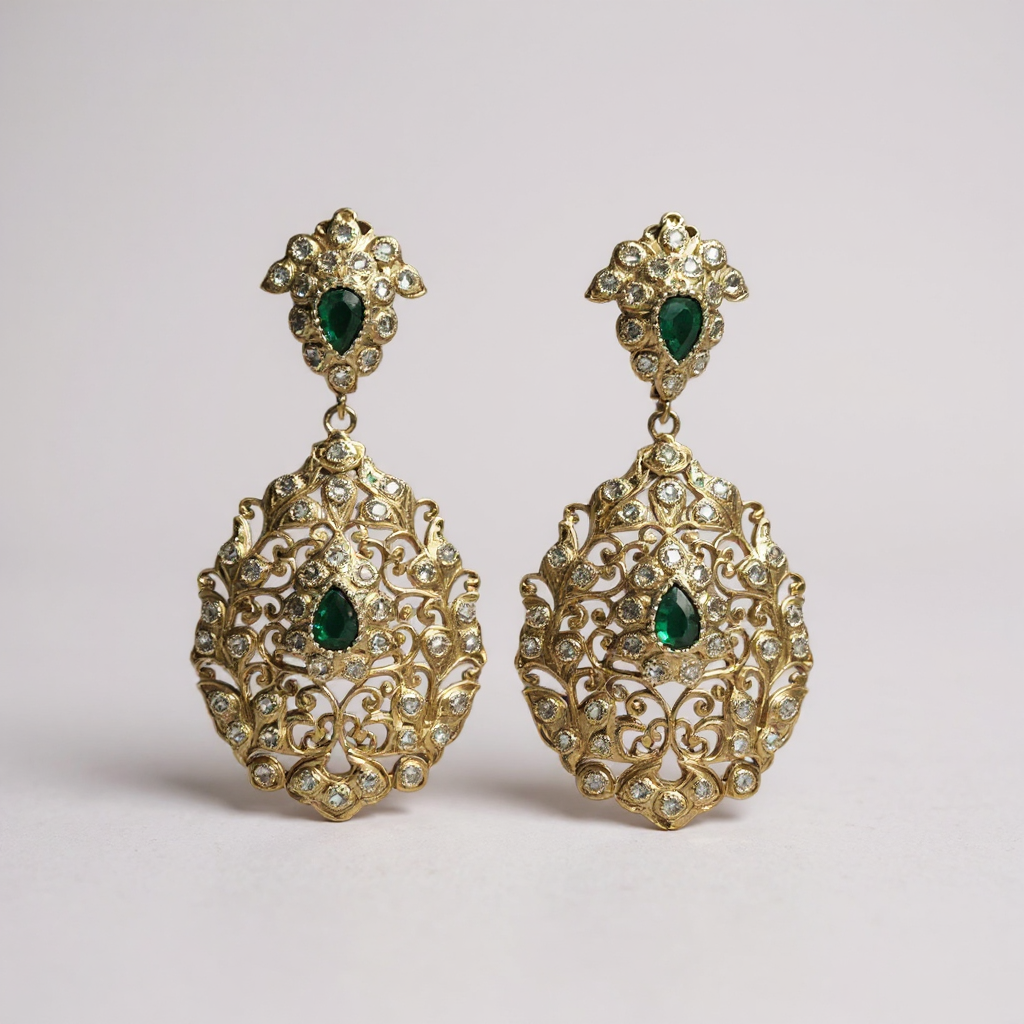 Pendientes Lágrimas de Alhambra verde