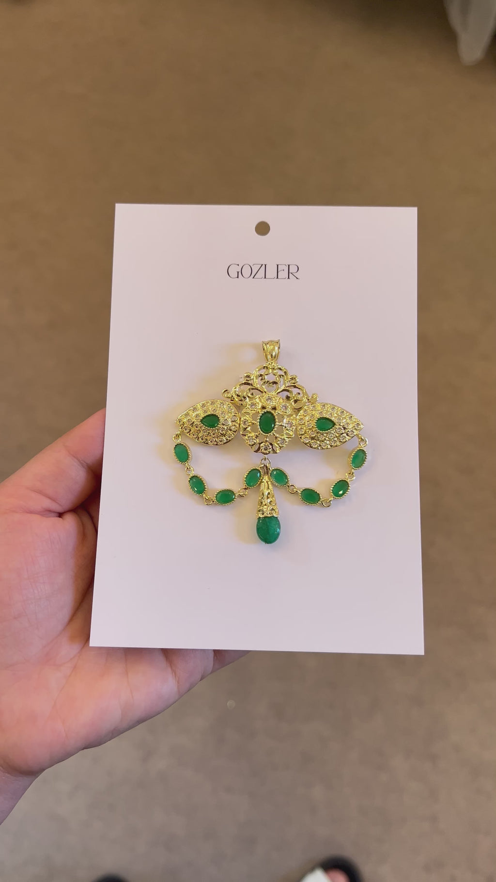 Colgante/Broche Esmeralda