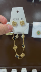 Conjunto Trébol Ébano y Oro