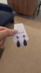 Pendientes gota morada