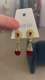 Pendientes Marrakech rojo
